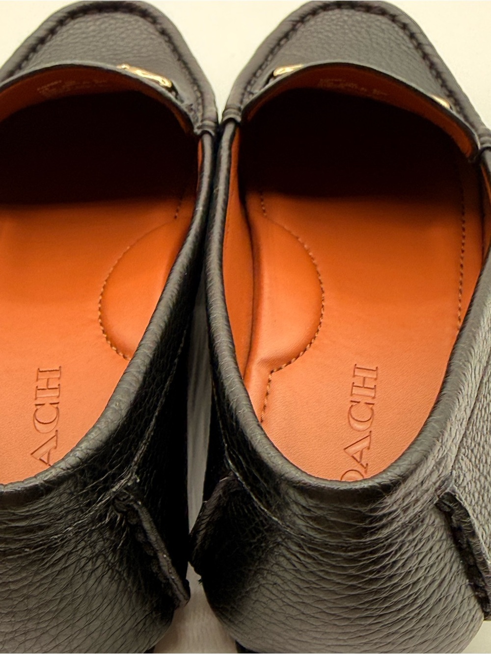 Coach Mavis Black Pebbled Leather Horsebit Loafers Flats Slip-On Classic Shoes - Picture 14 of 16